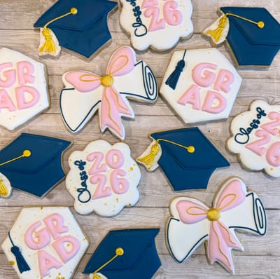 Graduation — custom decorated cookies by Dreams of Buttercream