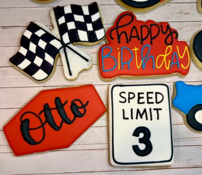 Birthday — custom decorated cookies by Dreams of Buttercream