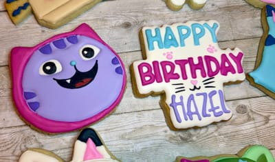 Birthday — custom decorated cookies by Dreams of Buttercream
