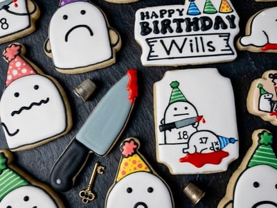 Birthday — custom decorated cookies by Dreams of Buttercream
