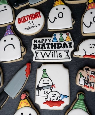 Birthday — custom decorated cookies by Dreams of Buttercream