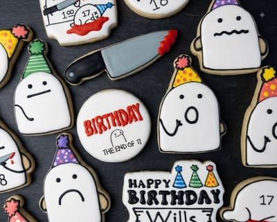Birthday — custom decorated cookies by Dreams of Buttercream